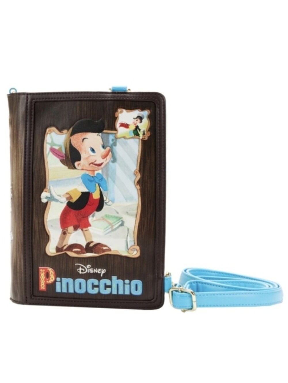 Loungefly NWT Pinocchio Storybook Convertible Backpack & Crossbody Bag